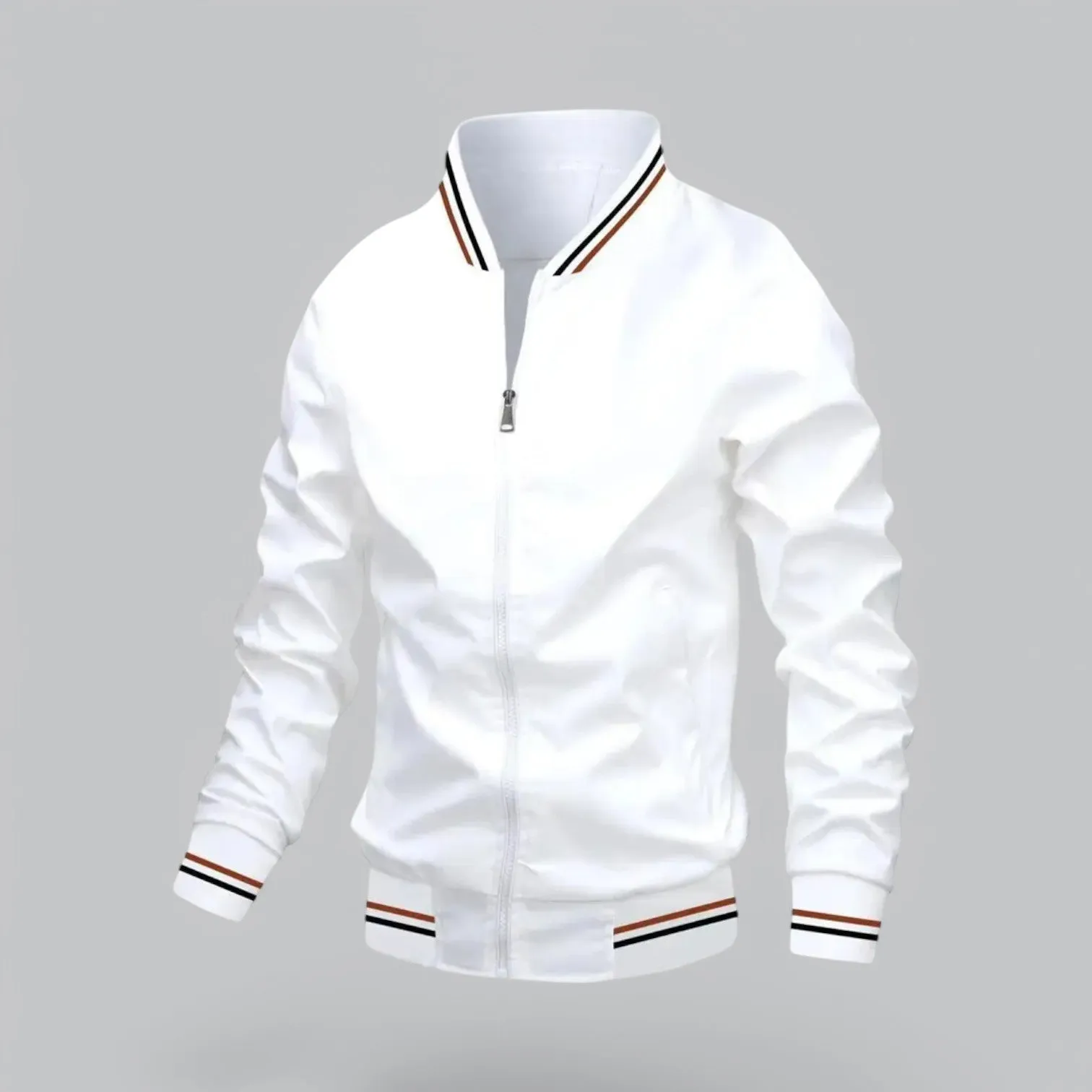 Men's Casual Windbreaker Harrington Bomber Jacket | Full-Zip, Lightweight, Water-Resistant Design