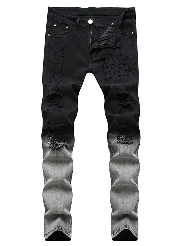 Men's Distressed Stretch Slim Jeans