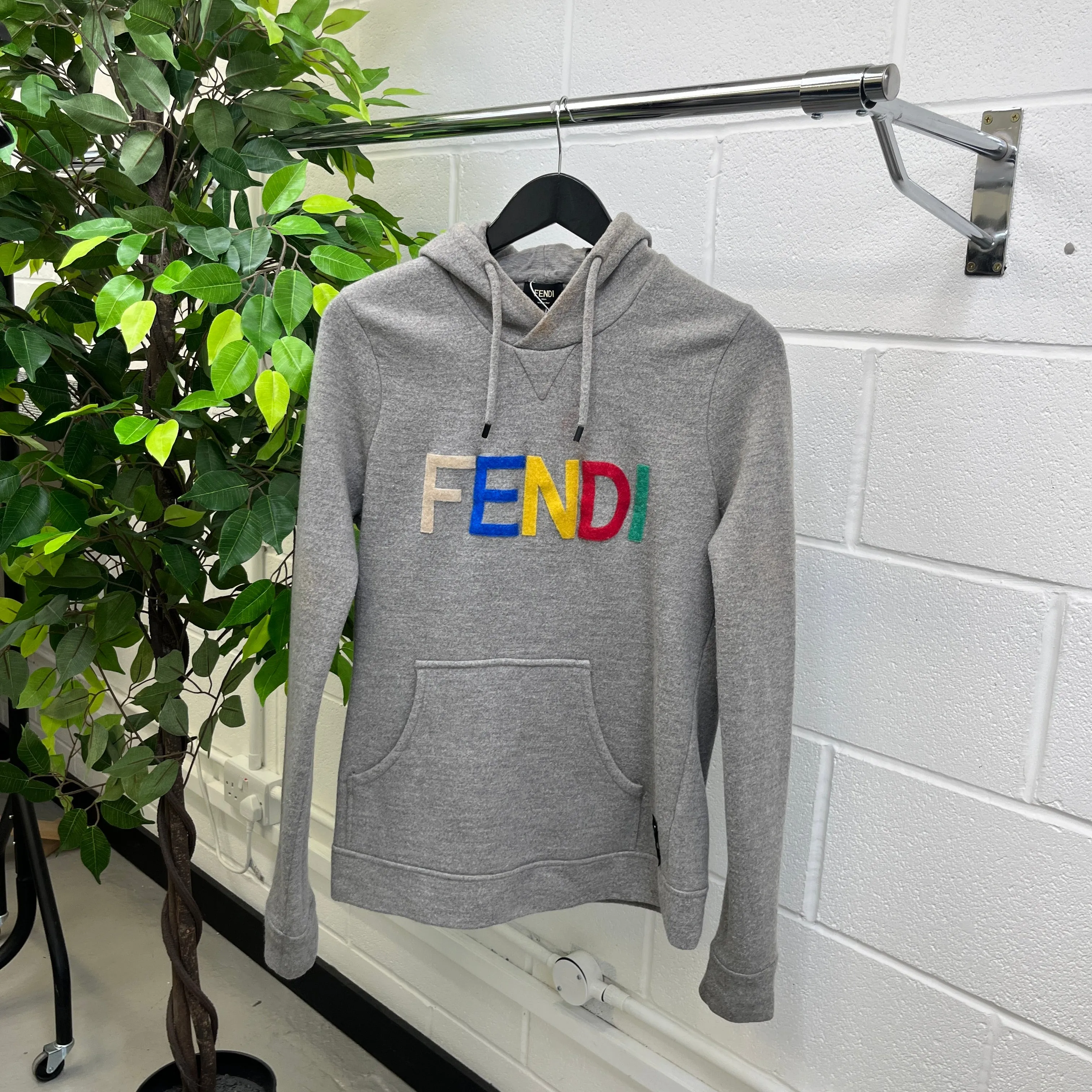 Men's Logo Hoodie Grey Size IT 50 / UK L