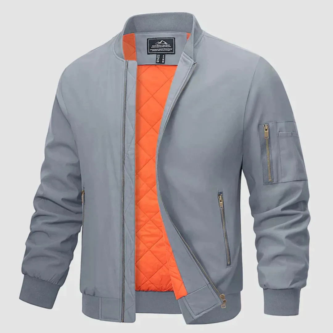 Men's Long Sleeve Bomber Jacket | Lightweight