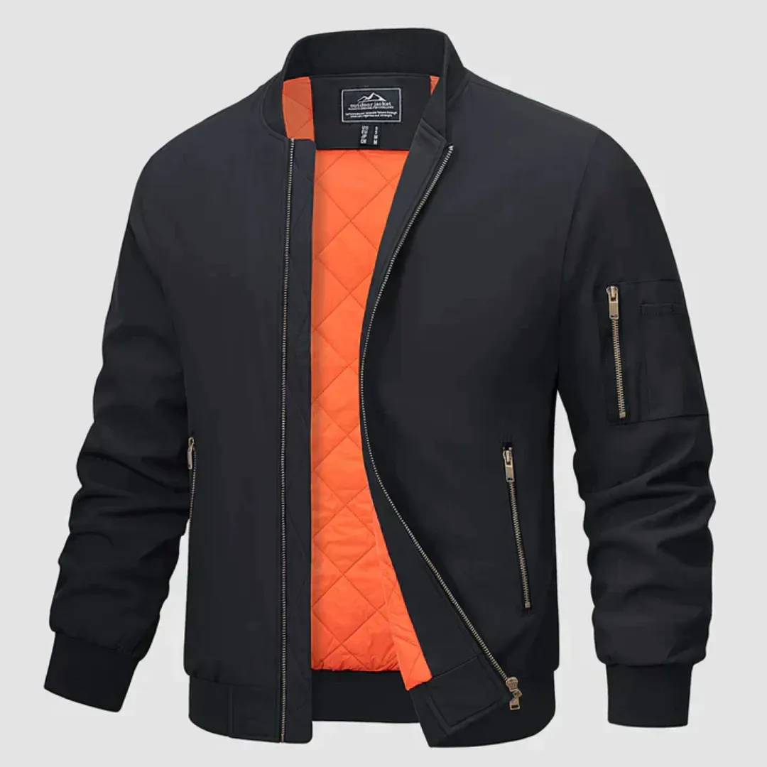 Men's Long Sleeve Bomber Jacket | Lightweight