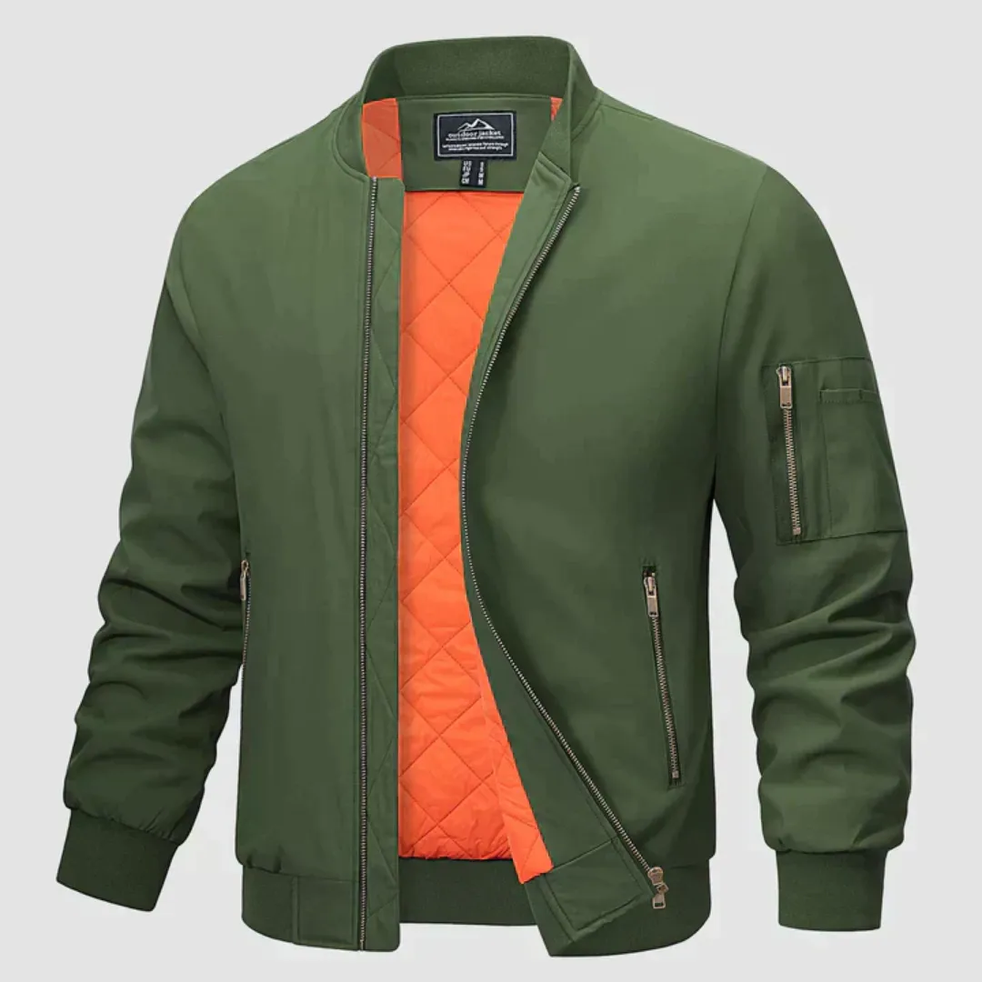 Men's Long Sleeve Bomber Jacket | Lightweight