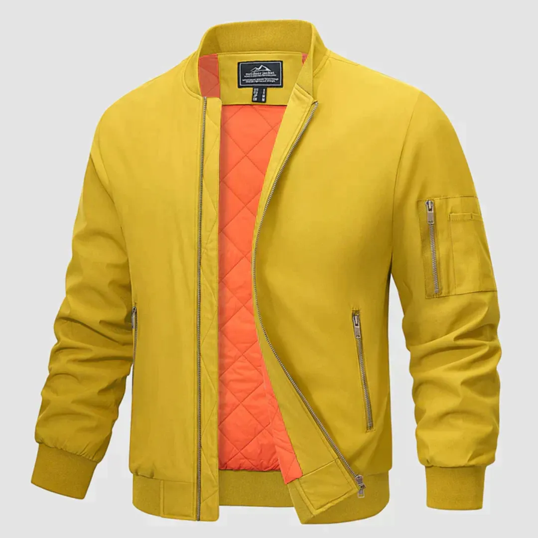 Men's Long Sleeve Bomber Jacket | Lightweight