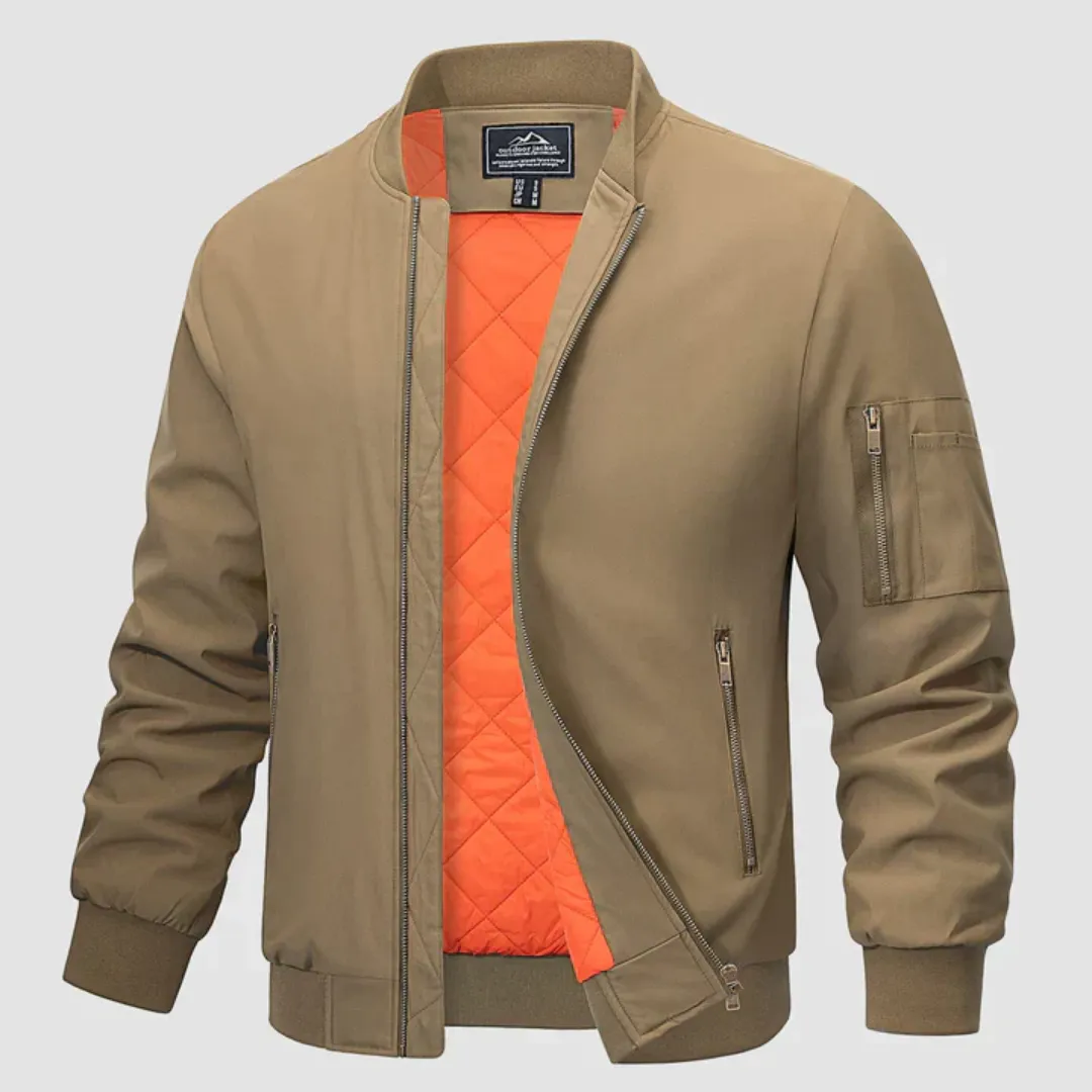 Men's Long Sleeve Bomber Jacket | Lightweight
