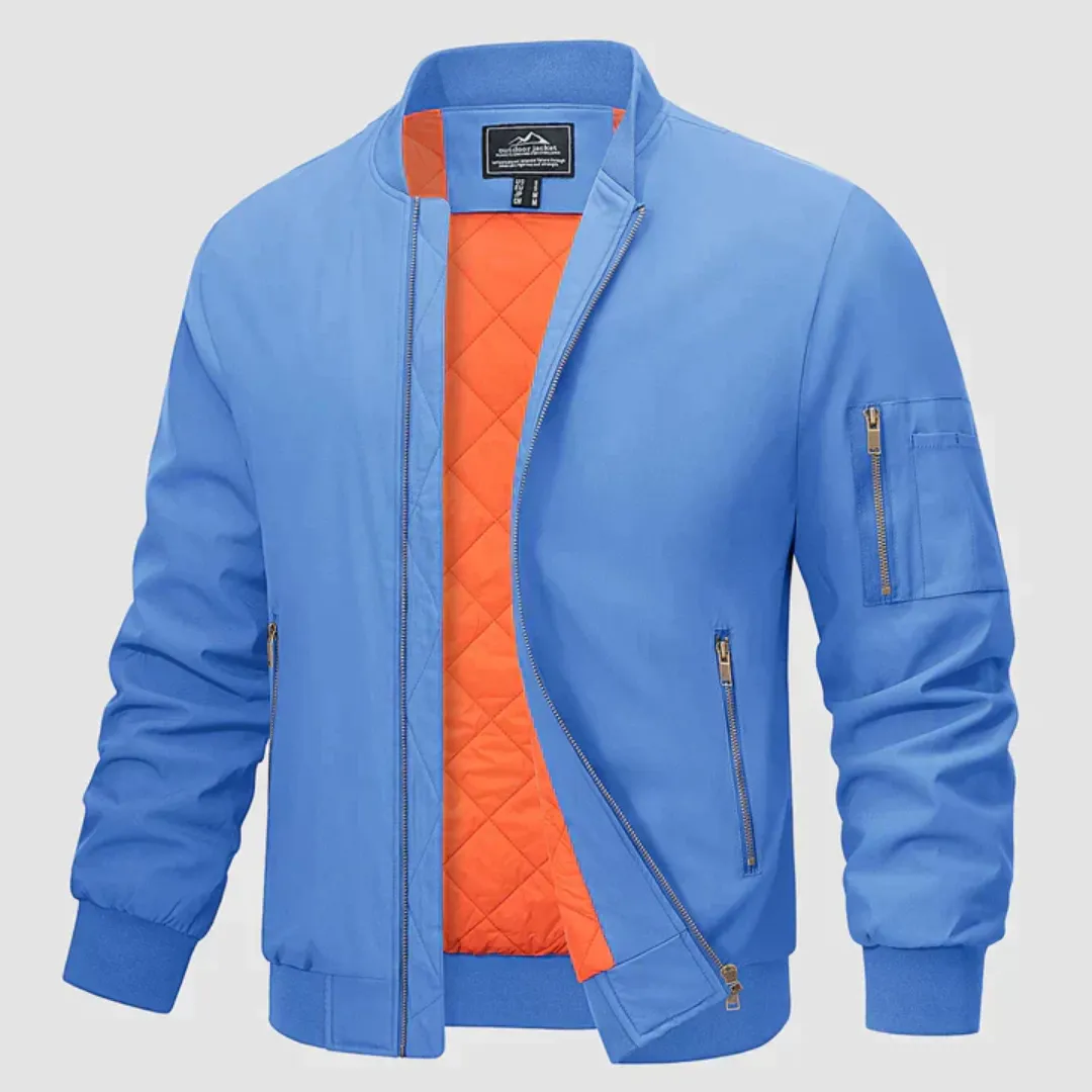 Men's Long Sleeve Bomber Jacket | Lightweight