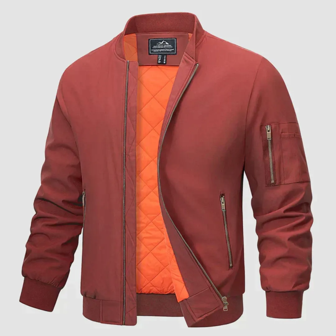 Men's Long Sleeve Bomber Jacket | Lightweight