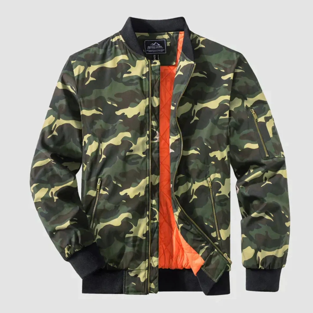 Men's Long Sleeve Bomber Jacket | Lightweight