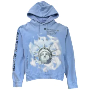 Men's Off-White × Virgil Abloh Statue Of Liberty Hoodie Blue Size M