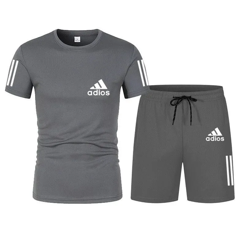 Men's Summer Tracksuit – Short Sleeve T-Shirt & Sport Shorts Casual Set
