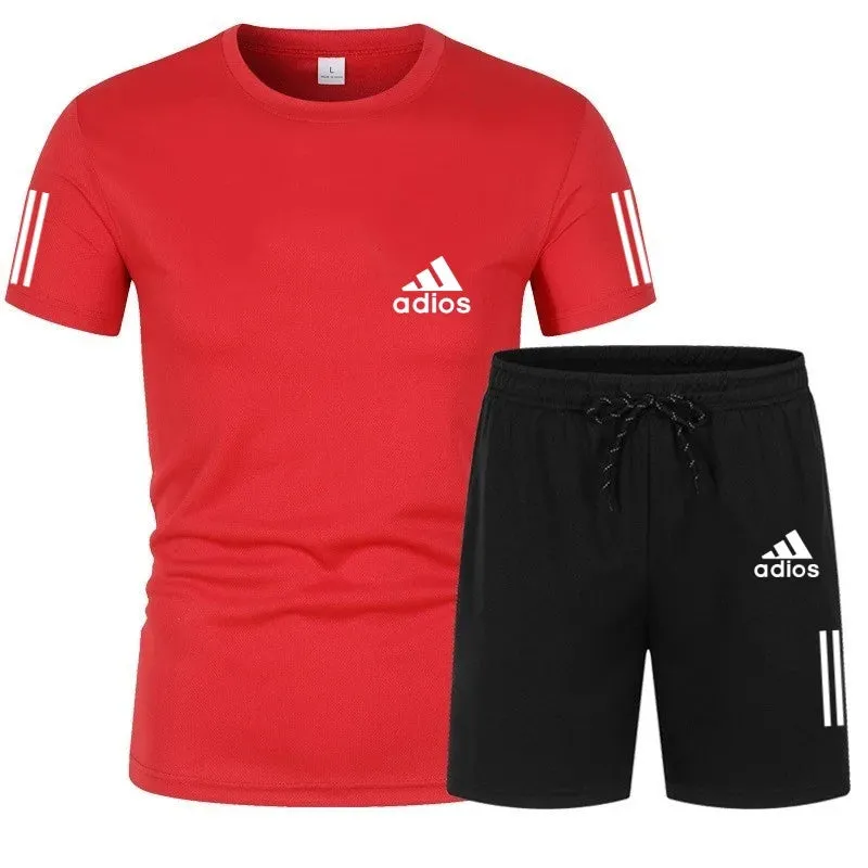Men's Summer Tracksuit – Short Sleeve T-Shirt & Sport Shorts Casual Set