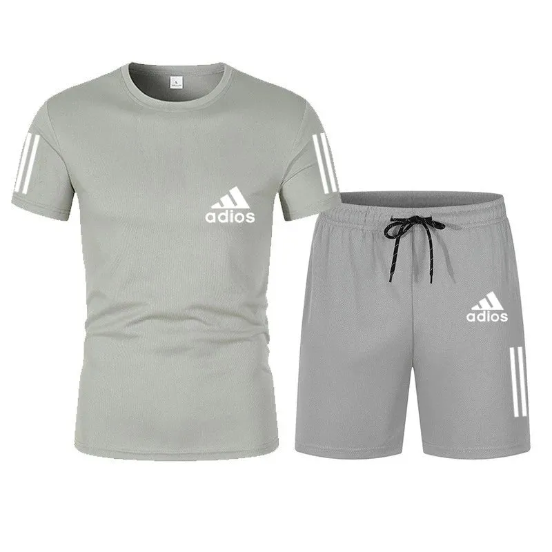 Men's Summer Tracksuit – Short Sleeve T-Shirt & Sport Shorts Casual Set