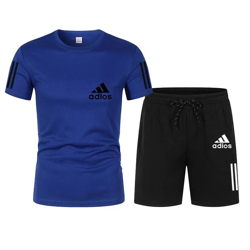 Men's Summer Tracksuit – Short Sleeve T-Shirt & Sport Shorts Casual Set