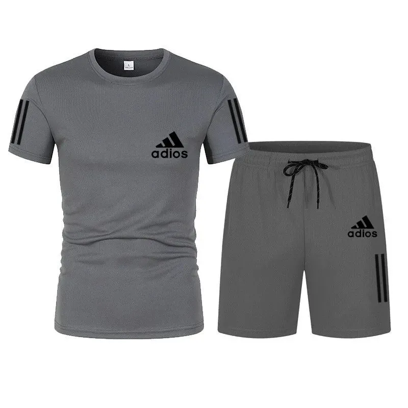 Men's Summer Tracksuit – Short Sleeve T-Shirt & Sport Shorts Casual Set