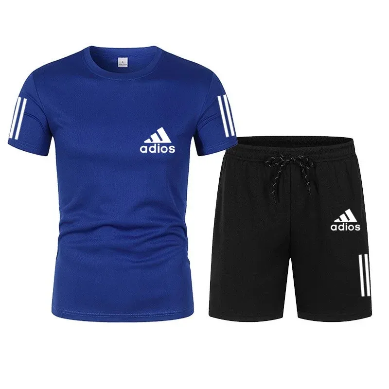 Men's Summer Tracksuit – Short Sleeve T-Shirt & Sport Shorts Casual Set