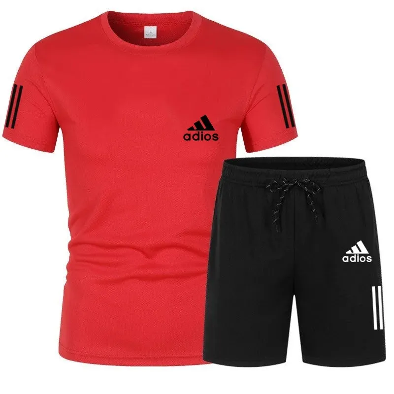 Men's Summer Tracksuit – Short Sleeve T-Shirt & Sport Shorts Casual Set
