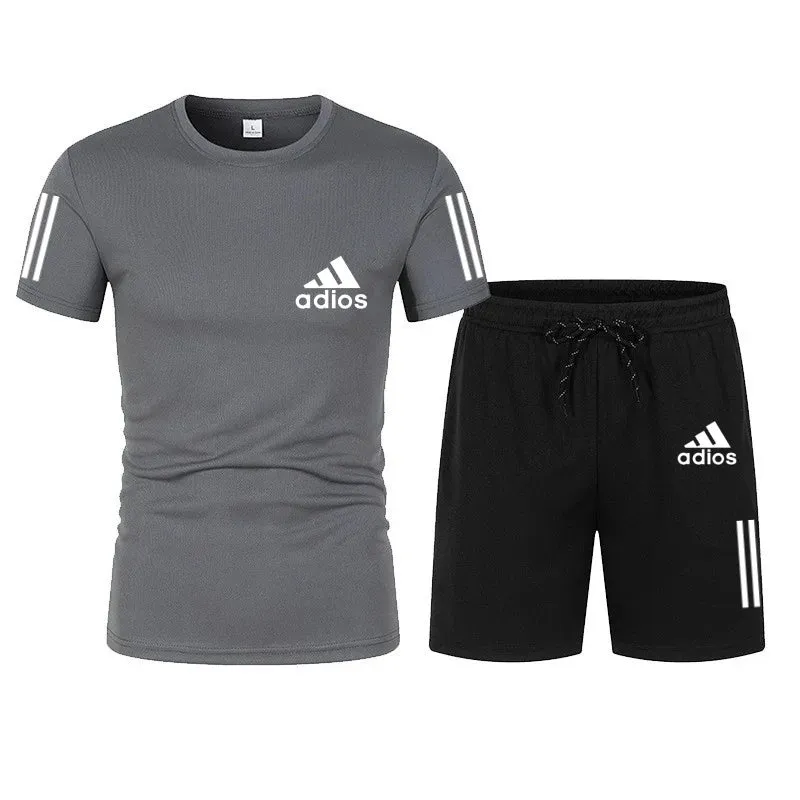 Men's Summer Tracksuit – Short Sleeve T-Shirt & Sport Shorts Casual Set