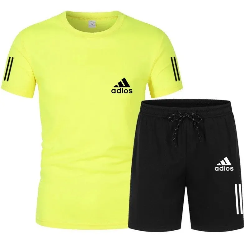 Men's Summer Tracksuit – Short Sleeve T-Shirt & Sport Shorts Casual Set