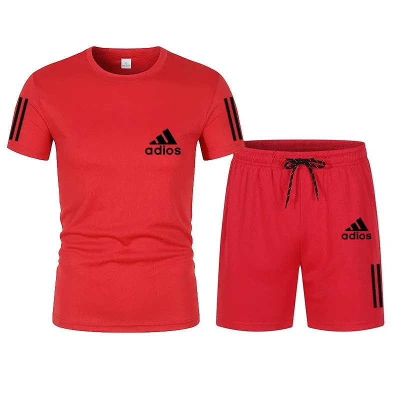 Men's Summer Tracksuit – Short Sleeve T-Shirt & Sport Shorts Casual Set