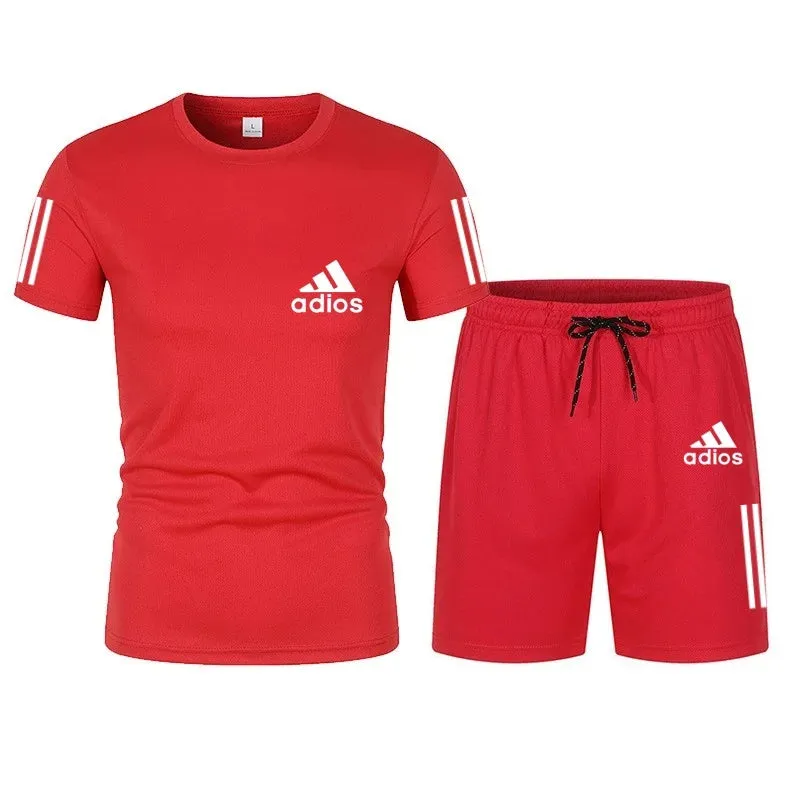 Men's Summer Tracksuit – Short Sleeve T-Shirt & Sport Shorts Casual Set