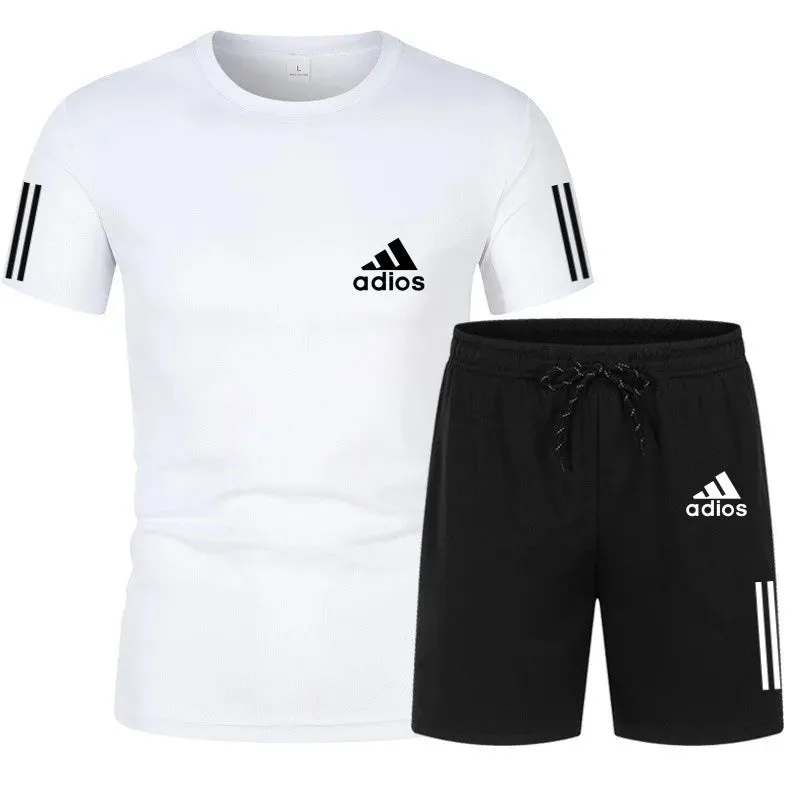 Men's Summer Tracksuit – Short Sleeve T-Shirt & Sport Shorts Casual Set