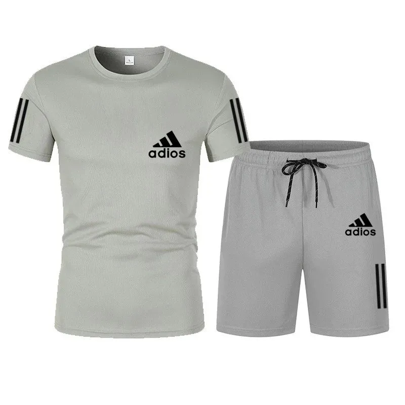 Men's Summer Tracksuit – Short Sleeve T-Shirt & Sport Shorts Casual Set