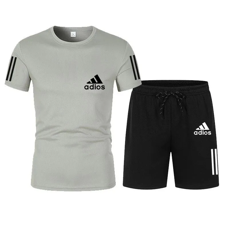 Men's Summer Tracksuit – Short Sleeve T-Shirt & Sport Shorts Casual Set