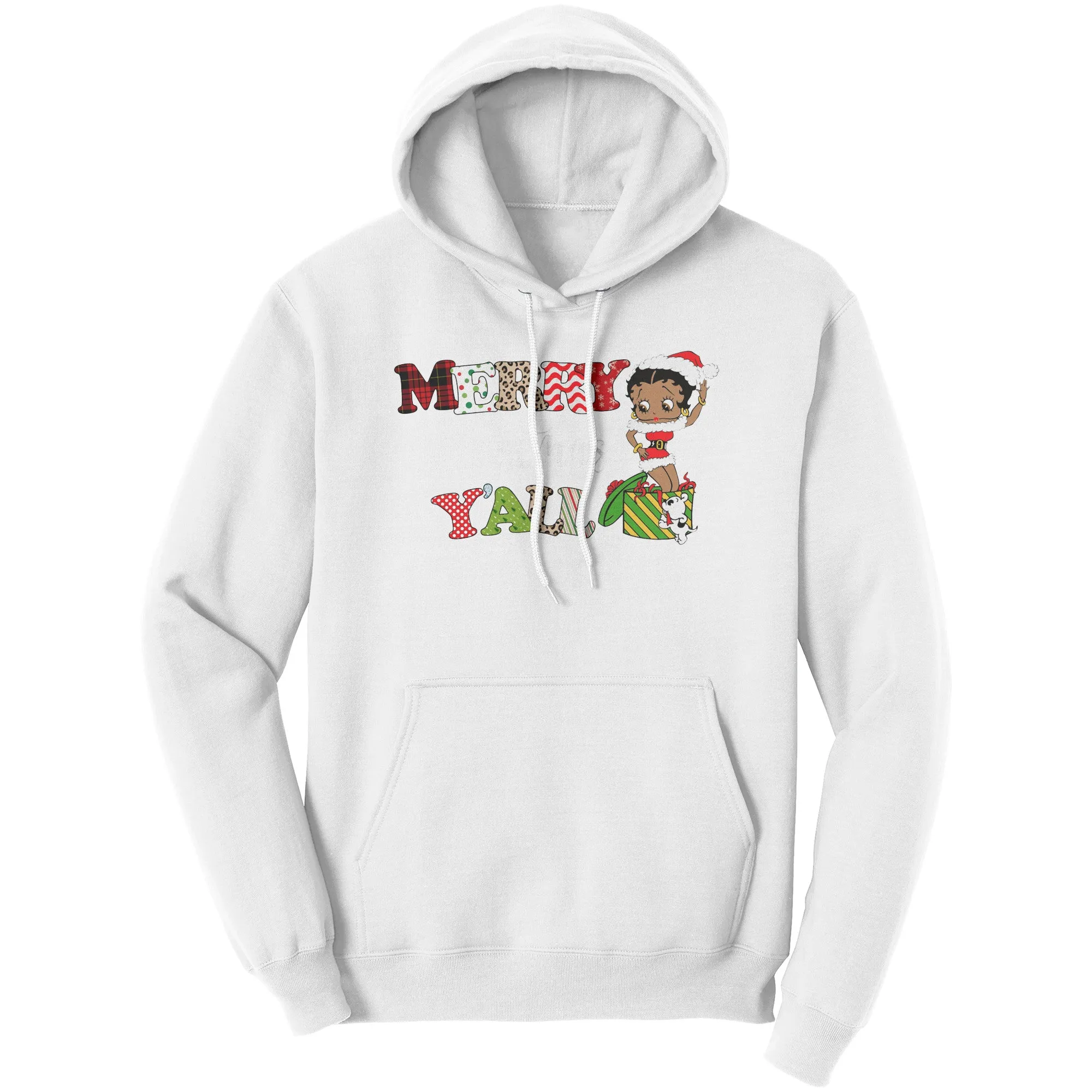 Merry Christmas You All Hoodie, Christmas Hoodie, Betty Boop Hoodie, Christmas Gifts Her, Betty Boop Sweater, Cute Christmas Womens Hoodie
