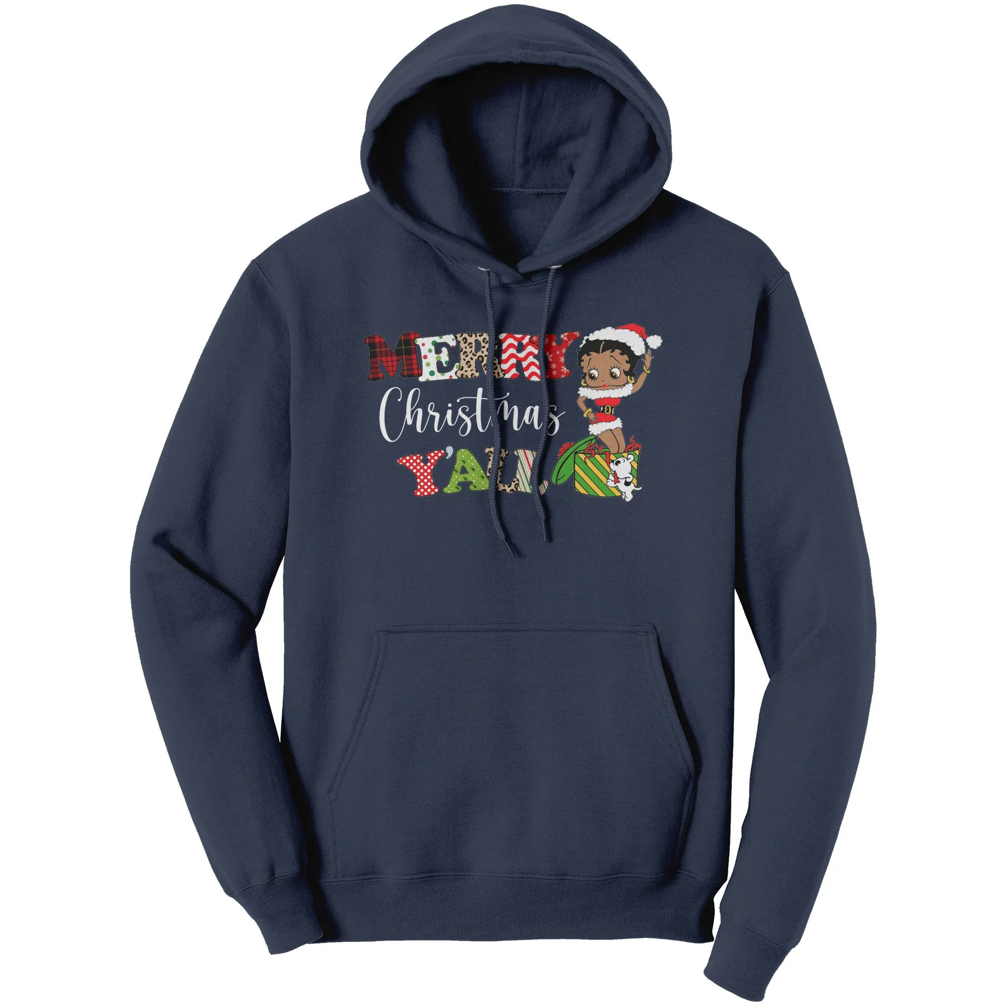 Merry Christmas You All Hoodie, Christmas Hoodie, Betty Boop Hoodie, Christmas Gifts Her, Betty Boop Sweater, Cute Christmas Womens Hoodie