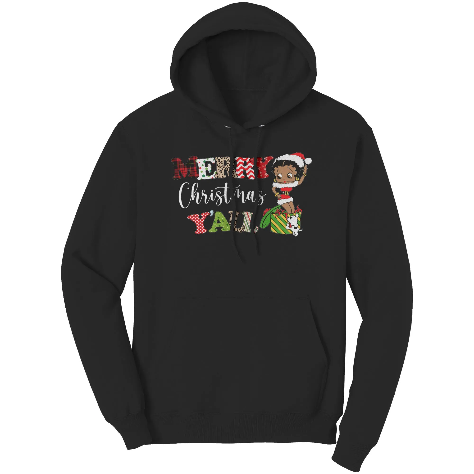 Merry Christmas You All Hoodie, Christmas Hoodie, Betty Boop Hoodie, Christmas Gifts Her, Betty Boop Sweater, Cute Christmas Womens Hoodie
