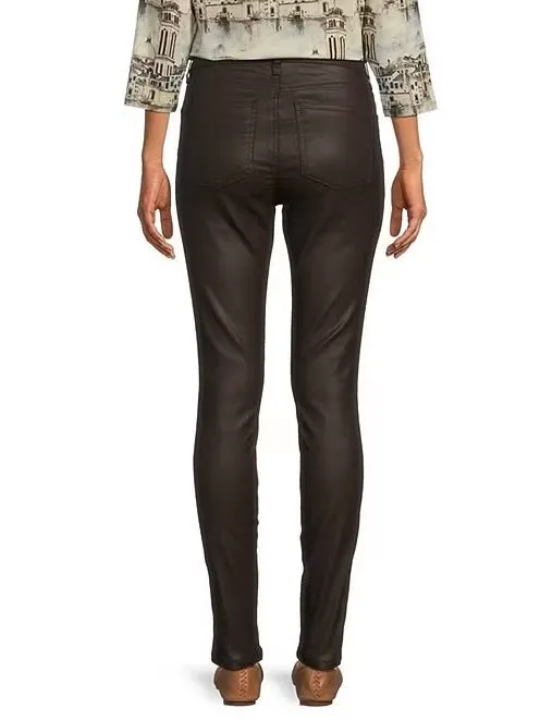 Mia Coated High Rise Skinny Jean - Chocolate FINAL SALE