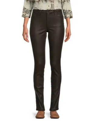 Mia Coated High Rise Skinny Jean - Chocolate FINAL SALE