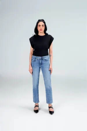 Mid Rise Ankle Straight Stretch