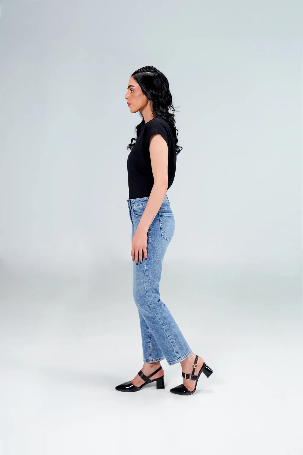 Mid Rise Ankle Straight Stretch