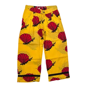 Mini Rodini woven pants, yellow & red | 116/122cm