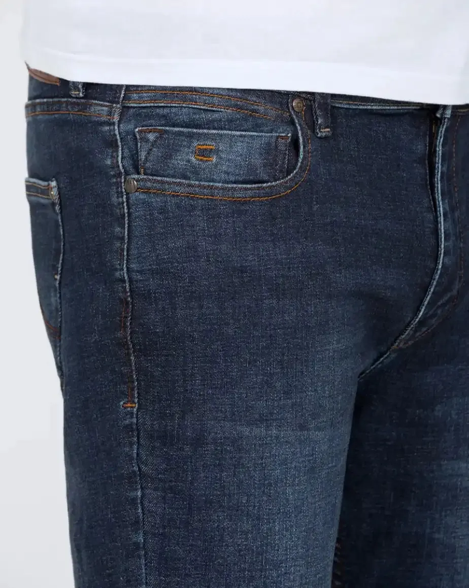 Mish Mash Mens Santana Straight Leg Jeans Dark Blue