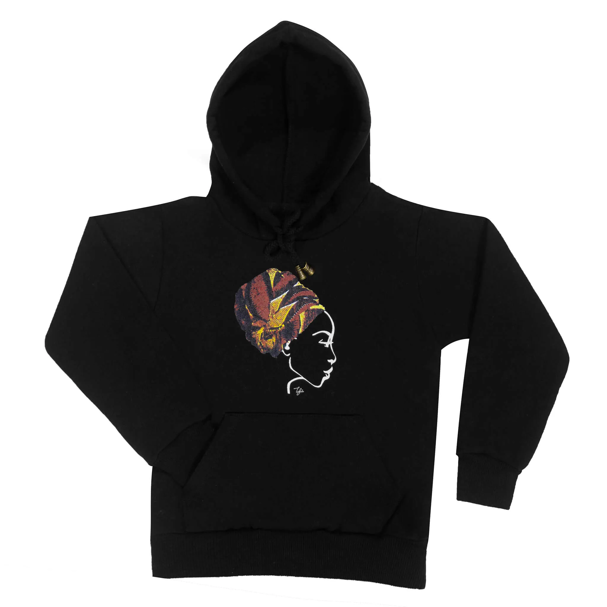 MISS AFRICA WITH CHURCH TRIBAL HEAD WRAP TODDLER HOODIE