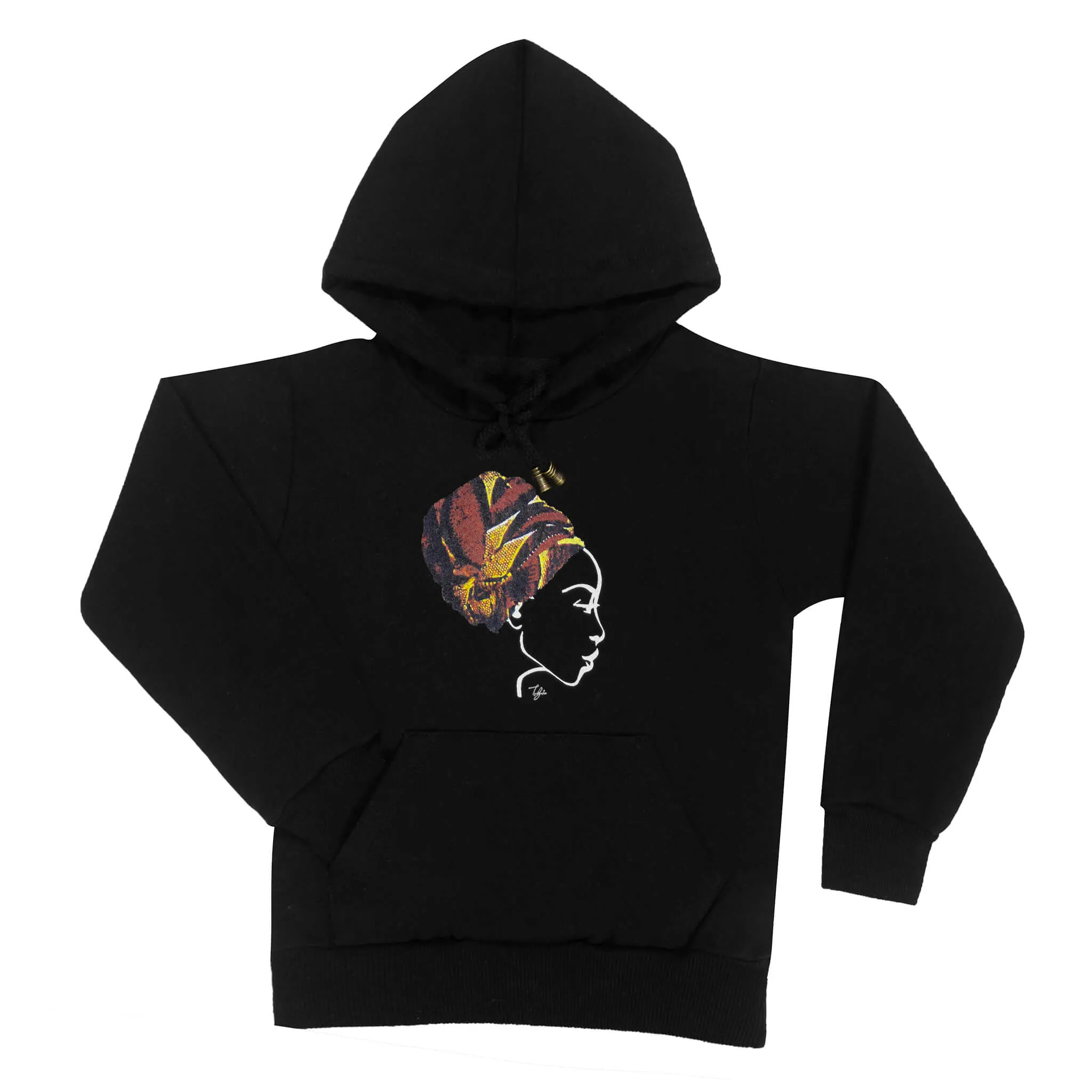 MISS AFRICA WITH CHURCH TRIBAL HEAD WRAP TODDLER HOODIE