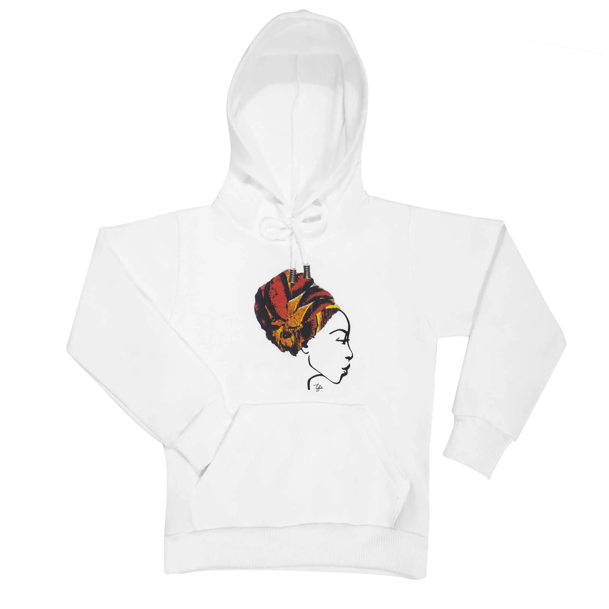MISS AFRICA WITH CHURCH TRIBAL HEAD WRAP TODDLER HOODIE
