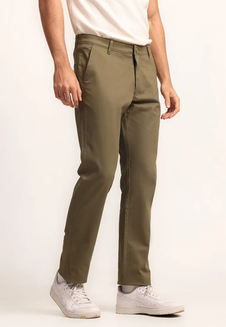 MOC - Celana Panjang Chinos Pria Zoe - Olive