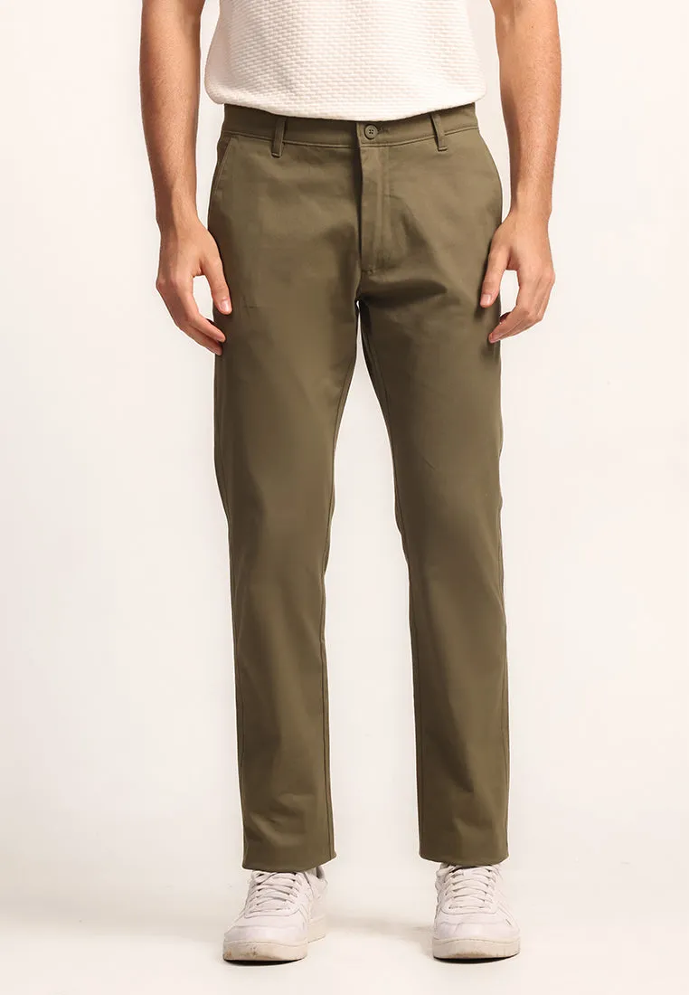 MOC - Celana Panjang Chinos Pria Zoe - Olive