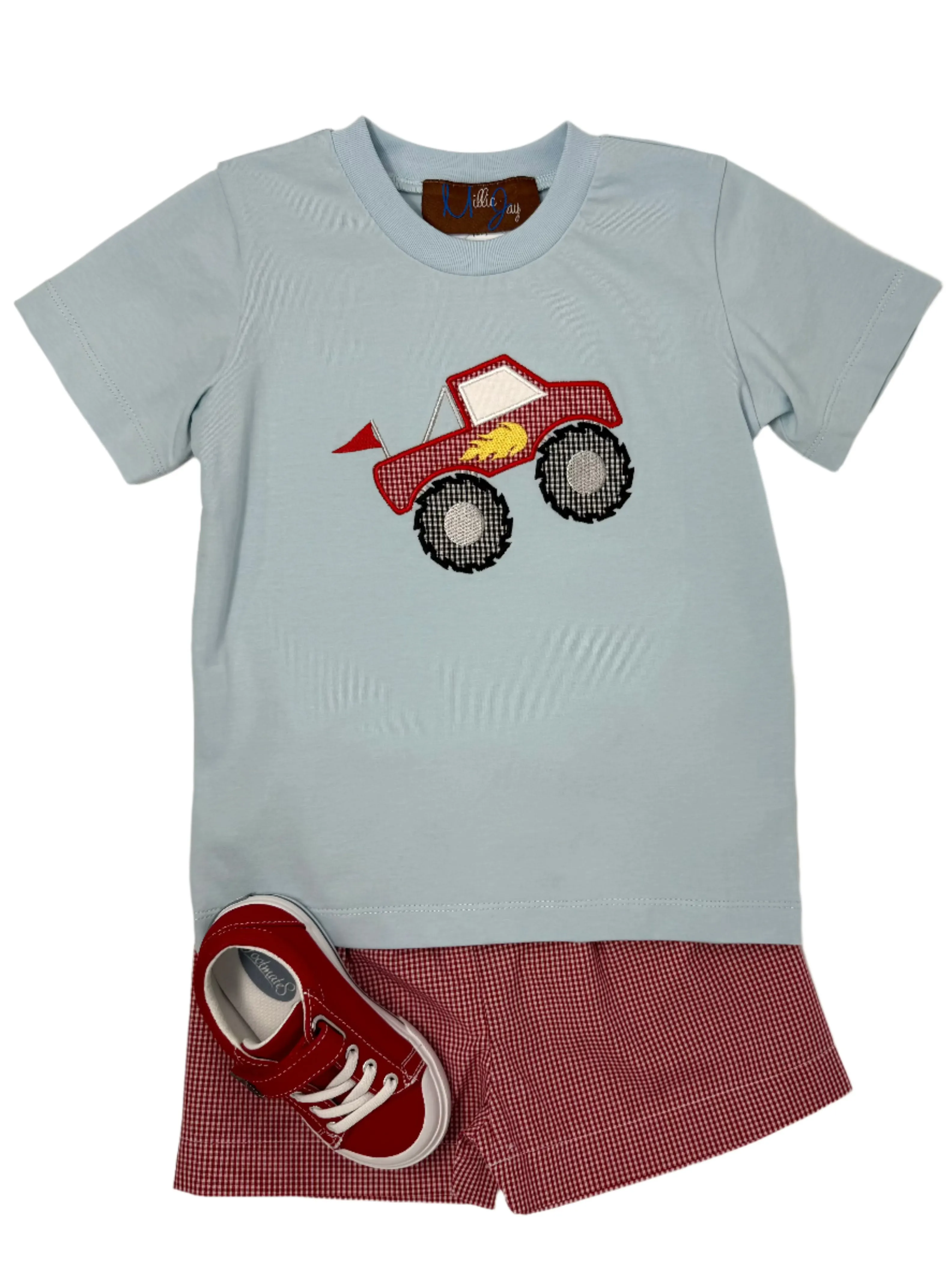 Monster Truck Boys Short Set