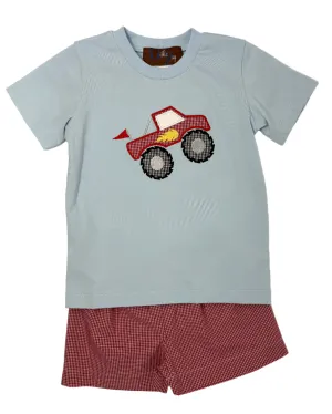 Monster Truck Boys Short Set