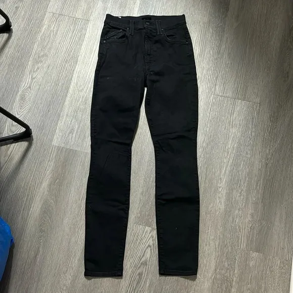 MOTHER The Diamond Swooner Not Guilty Skinny Black Jeans size 26