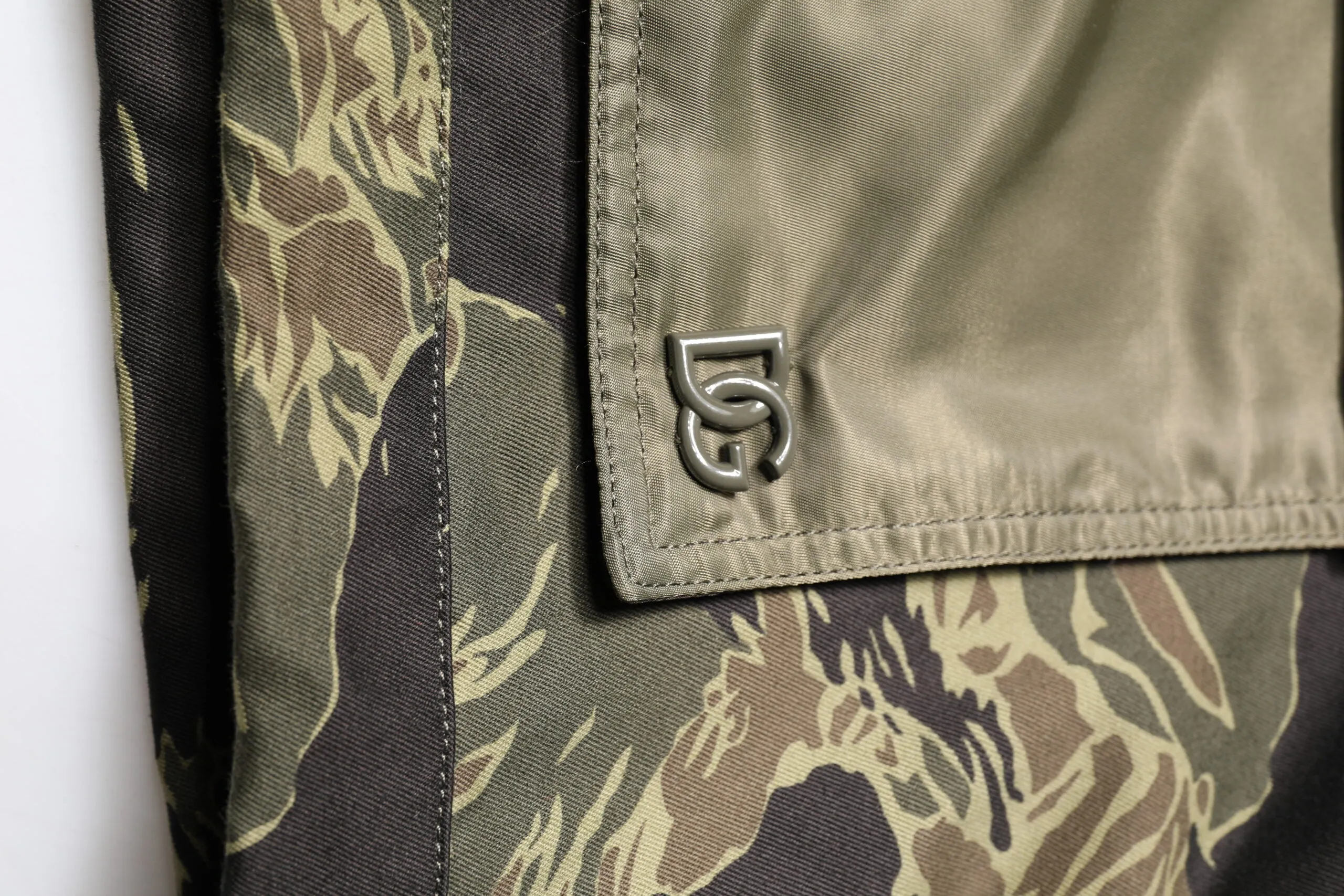 Multicolor Camouflage Cotton Bomber Jacket