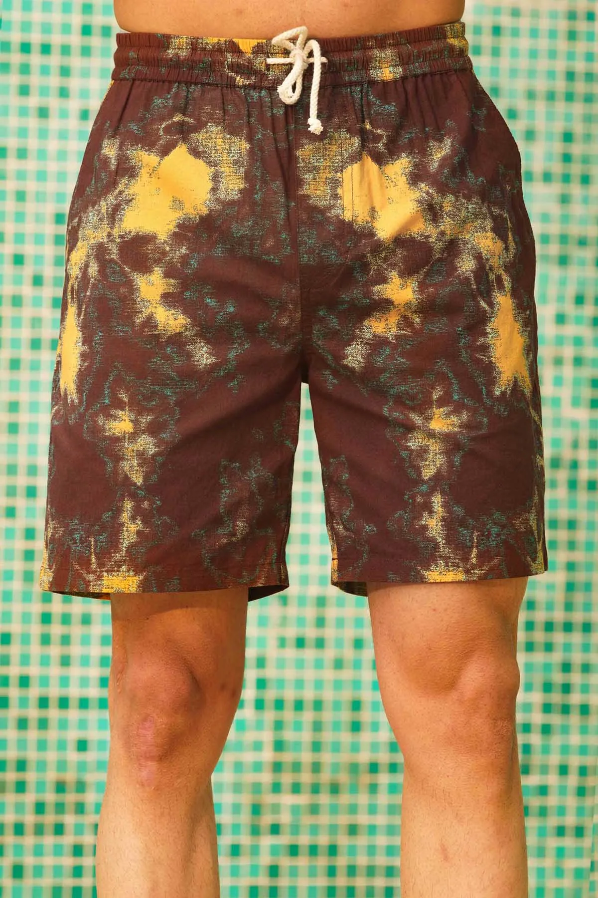 Multicolor Tie Dye Print Shorts