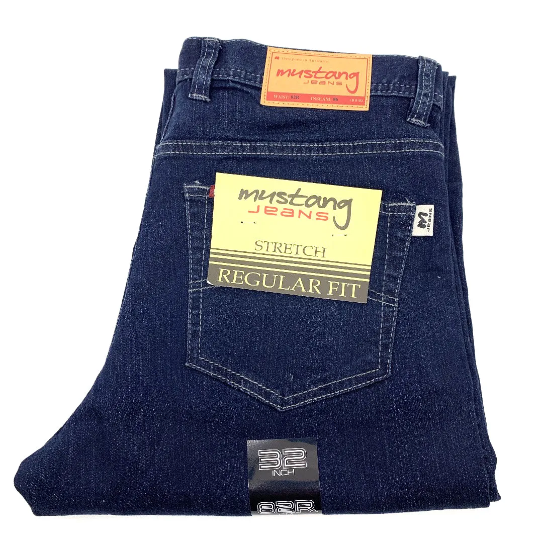 Mustang Mens Regular Stretch Jeans - Blue/Black