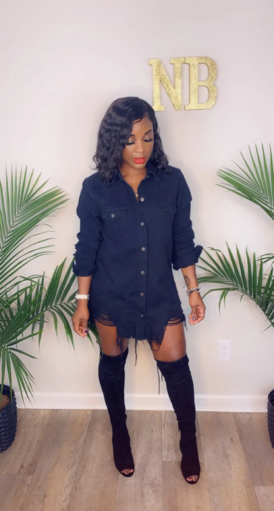 My Own Boss Dress-Black