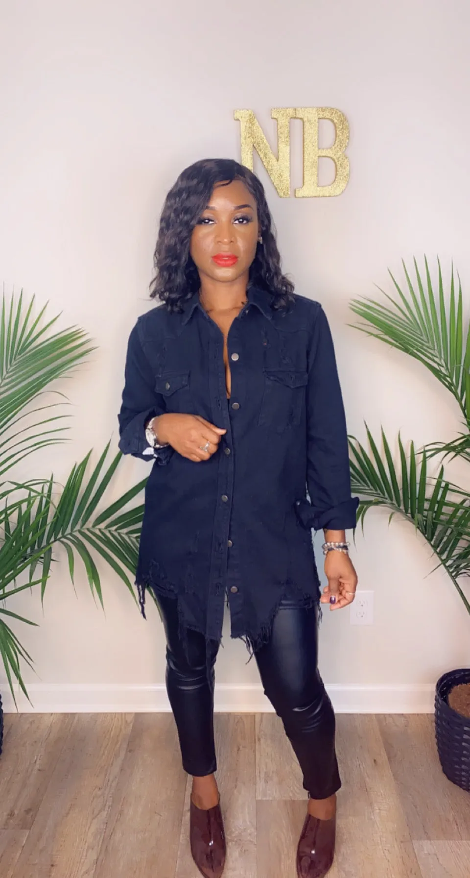 My Own Boss Dress-Black