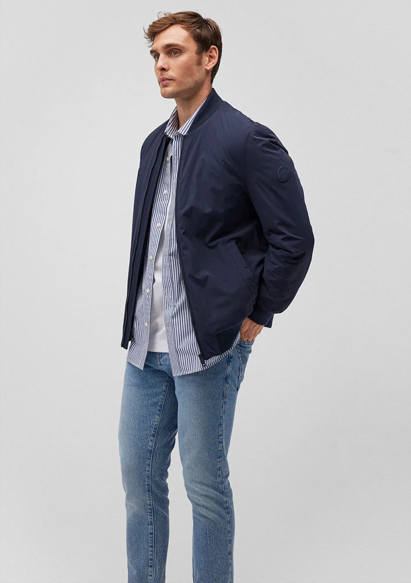 Navy Bomber Jacket