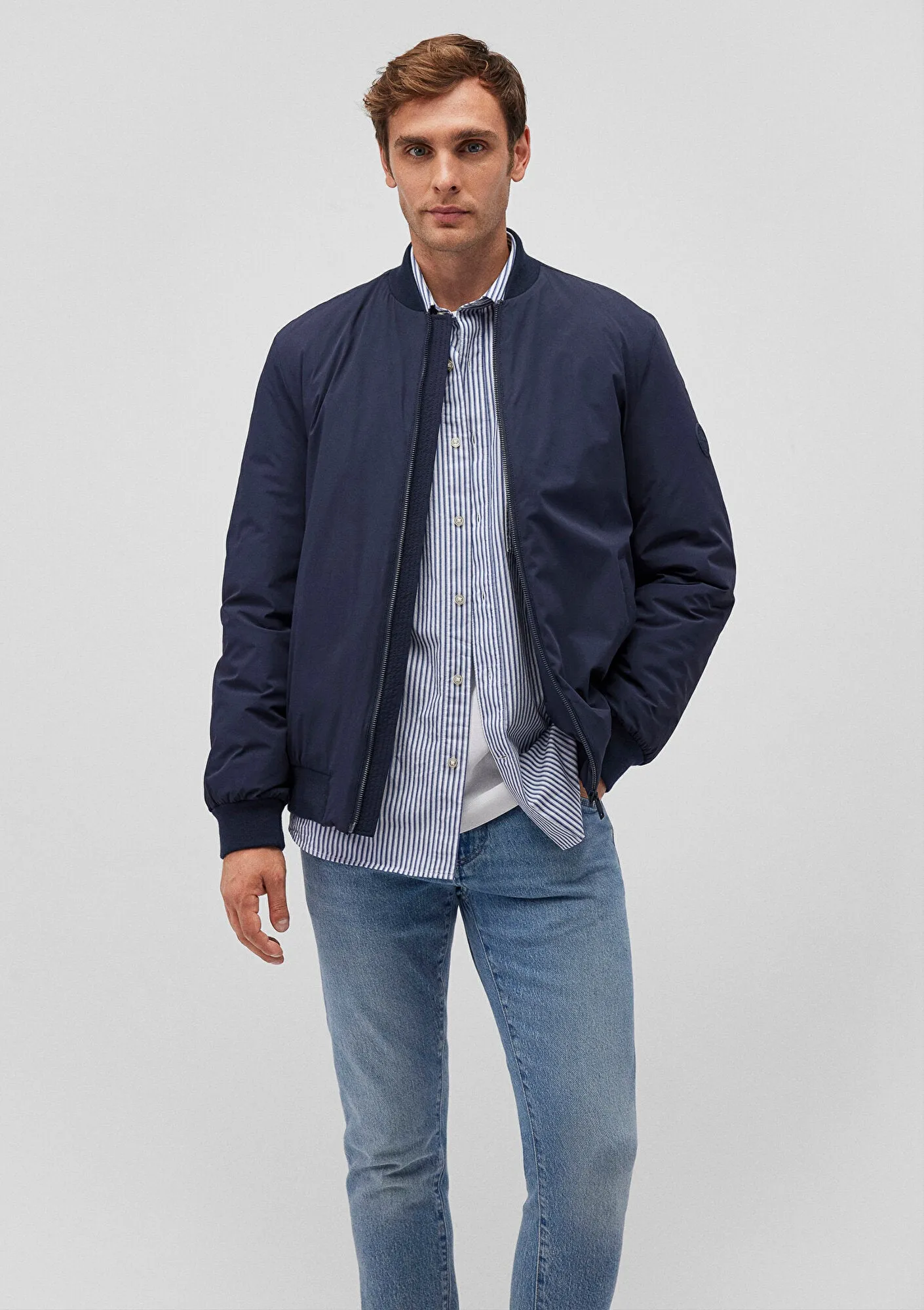 Navy Bomber Jacket